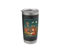 Colonie extraterrestre cosmique d'ovnis de Fox Space Explorer Gobelet isotherme en acier inoxydable double paroi