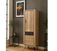 Colonne 2 portes pleines bois et métal ERIA