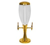 Colonne à bière 3,0 l, distributeur de boissons, tireuse à bière avec deux robinets, tireuse à boissons avec lumières colorées, tube à glace, convient pour les bars, bistro, fêtes