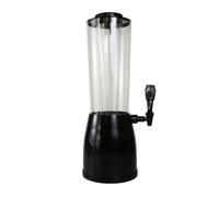 Colonne à Bière Alimentaire, style to 2, Noir, Noir | Transparent, Fontaine à Boisson avec Robinet, pour Bar