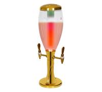 Colonne à bière avec 2 robinets, distributeur de boissons de 3 l avec refroidissement à glace, colonne de boisson pour fête, karaoké, bar