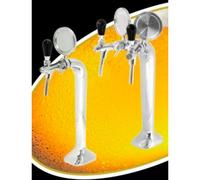 Colonne à bière, chromé, 2 lignes, élégante