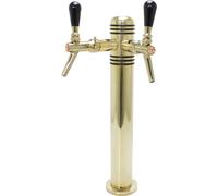 Colonne à bière - Karat Plus, laiton poli, 2 lignes