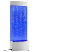 vidaXL Colonne à bulles 110 cm Inox et acrylique LED RVB – Fontaine de jardin