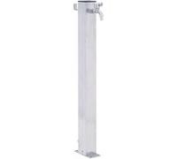 vidaXL Colonne à eau de jardin 40 cm – Acier inoxydable carré – Robinet sur pied