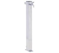 Colonne à eau de jardin 80 cm acier inoxydable carré robinet de jardin vidaXL