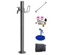 Colonne à Eau de Jardin avec Robinet, Colonne à Eau de Jardin Extérieure Antigel avec Support de Tuyau, Installation avec Arrivée d’Eau Latérale ou Inférieure(86 x 13cm/34 x 5in)