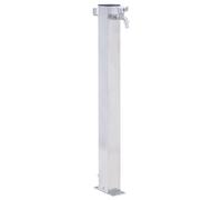 Colonne à Eau de Jardin avec Robinet, Colonne d’eau Pompe à Eau Porte-Tuyau d’arrosage Colonne à eau de jardin 40 cm acier inoxydable carré