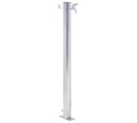 Colonne à Eau de Jardin avec Robinet, Colonne d’eau Pompe à Eau Porte-Tuyau d’arrosage Colonne à eau de jardin 40 cm acier inoxydable rond