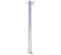 Colonne à Eau de Jardin avec Robinet, Colonne d’eau Pompe à Eau Porte-Tuyau d’arrosage Colonne à eau de jardin 100 cm acier inoxydable rond