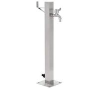 Colonne à Eau de Jardin Carrée Acier Inoxydable 65cm Système d'Arrosage vidaXL