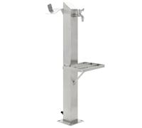 Colonne À Eau De Jardin Carrée Acier Inoxydable 95 Cm