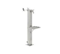 vidaXL Colonne à eau de jardin carrée Acier inoxydable 95 cm 45455