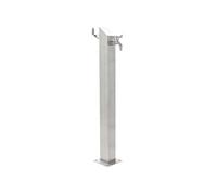 vidaXL Colonne à eau de jardin carrée Acier inoxydable 95 cm Système d'arrosage