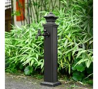 Colonne à eau de Jardin, Colonne d'eau de Jardin Verticale en Acier Inoxydable 304, Design Nostalgique, pour l'irrigation et le Lavage(Black-C,72cm/28.3in)