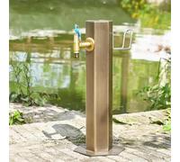 Colonne À Eau de Jardin, Fontaine a eau Résistant au Gel, Fontaine Exterieure de Jardin, Avec Tuyau de Pistolet Pulvérisateur et Support, Pour L'irrigation et Le Lavage du Jardin(Blue,50cm/20in)