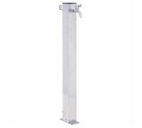 Colonne à eau de jardin - Inox - 80 cm - Blanc - Fixation au sol - Robuste et durable