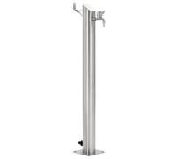 Colonne à Eau de Jardin Ronde Acier Inoxydable 95 cm Système d'Arrosage vidaXL