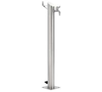 vidaXL Colonne à eau de jardin ronde – Acier inoxydable 95 cm – Gris