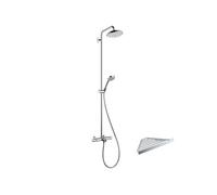 Colonne bain douche thermostatique Croma 220 chromé + tablette AddStoris