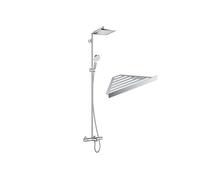 Colonne bain douche thermostatique Crometta E 240 chromé + tablette Addstoris