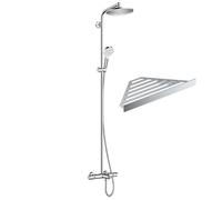 Colonne bain douche thermostatique Crometta S 240 chromé + tablette Addstoris