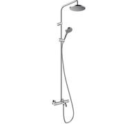 hansgrohe Vernis Blend SystÃšme de douche 200 1 jet Ã©conomisant leau avec thermostat de baignoire chrome, 26079000 - 26079000