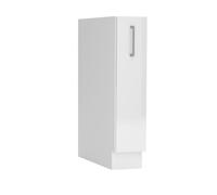 Colonne basse de cuisine, meuble bas de cuisine avec 1 porte coloris blanc - longueur 51 x profondeur 15 x hauteur 82 cm