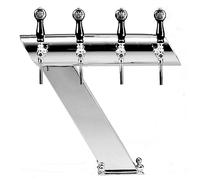 Colonne biere, avec barre transversale, inox poli