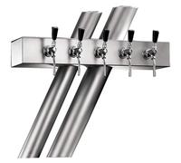 Colonne biere, modèle "RJ5", acier inoxydable mat, 4 fils