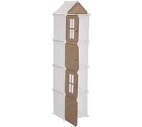 Colonne casiers de rangement jute Atmosphera Naturel et blanc G