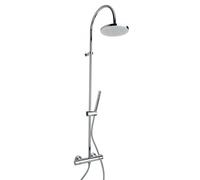 COLONNE COULISSANTE POUR DOUCHE AVEC THERMOSTAT, POMME DE DOUCHE FIXE ET POMMEAU MANUEL