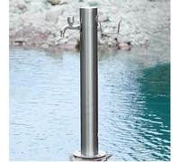 Colonne D’Eau De Jardin, Robinets D’Eau Extérieurs, Fontaine D’Eau Ronde en Acier Inoxydable, Robinet Debout, Support De Tuyau De Robinet pour L’arrosa, Style 5, 20.5CM×50CM