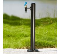 Colonne D’Eau Verticale Cylindrique Extérieure Au Sol, Support De Tuyau D’arrosage Autoportant en Acier Inoxydable avec Robinet, Fontaine D’Incendie pour Le Lavage, 60cm kit 2