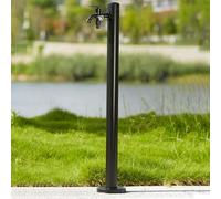 Colonne D’Eau Verticale Cylindrique Extérieure Au Sol, Support De Tuyau D’arrosage Autoportant en Acier Inoxydable avec Robinet, Fontaine D’Incendie pour Le Lavage, 95cm kit 3