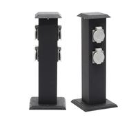 Colonne d’énergie avec 4 Prises électriques extérieures Métal IP44 Jardin
