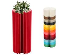 Colonne d'affichage pliable, Présentoir à gâteaux cylindrique pliable en carton, multicolore, 20-100 cm(Red,H 80cm/31.5in)