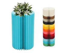 Colonne d'affichage pliable, Présentoir à gâteaux cylindrique pliable en carton, multicolore, 20-100 cm(Blue,H 60cm/23.6in)