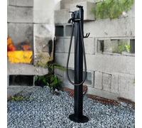 Colonne d'arrosage autoportante en Acier Inoxydable, Robinet extérieur pour Cour, Solution d'irrigation antigel, système d'arrosage Vertical (Noir)