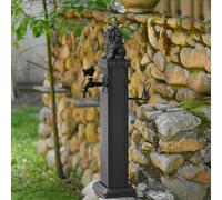 Colonne d'arrosage en acier inoxydable avec pistolet pulvérisateur, rallonge de robinet de jardin autoportante avec support de tuyau, arrivée d'eau souterraine ou latéral,Ptérosaure-116cm/45.7in