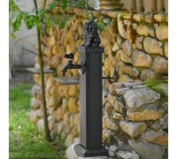 Colonne d'arrosage en acier inoxydable avec pistolet pulvérisateur, rallonge de robinet de jardin autoportante avec support de tuyau, arrivée d'eau souterraine ou latéral,Tortue De Longévité-76cm