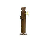 Colonne d'arrosage extérieure avec Double Robinet, borne d'arrosage Verticale de 60 cm, Colonne de Cour résistante au Gel pour Jardin et terrasse, Fontaine Durable et élégante