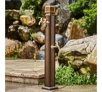 Colonne d'arrosage Verticale carrée, Robinet extérieur à Double Sortie avec Pistolet d'arrosage, borne d'arrosage Robuste à Fixer au Sol pour l'irrigation de la pelouse e