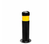 Colonne D'Avertissement avec Bandes RéFléChissantes pour éTagèRes Garage | Colonne D'avertissement Poteau de Borne pour Parkings Allées Garages Allées(Black-1Pcs,50cm/20in)