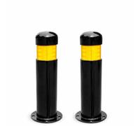 Colonne D'Avertissement avec Bandes RéFléChissantes pour éTagèRes Garage | Colonne D'avertissement Poteau de Borne pour Parkings Allées Garages Allées(Black-2Pcs,50cm/20in)