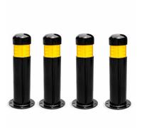 Colonne D'Avertissement avec Bandes RéFléChissantes pour éTagèRes Garage | Colonne D'avertissement Poteau de Borne pour Parkings Allées Garages Allées(Black-4Pcs,50cm/20in)