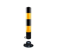 Colonne D'avertissement Poteau De Borne De Sécurité Colonne Anti-Collision Jaune Gadgets De Stationnement Poste De Sécurité Acier pour Parkings, Allées, Garages, Allées(600 * 76mm/23.6 * 3")