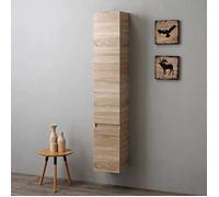 COLONNE DE BAIN SUSPENDUE AVEC 2 PORTES EN CHÊNE NATUREL