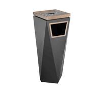 Colonne de cendres triangulaire à prisme - Poubelle avec filet d'extinction de cigarettes - Élimination verticale des cigarettes - Pour hôtel, parcs, espaces de réunion
