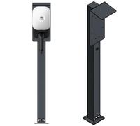 Colonne de chargement - Pied de chargement - Pied - Base pour Huawei Wallbox - En acier inoxydable - Avec toit et crochet de câble - Revêtement par pulvérisation - Anthracite - Fabrication allemande